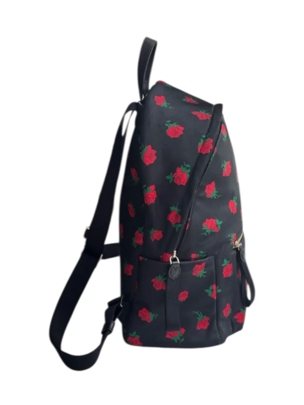 kate spade - Chelsea Med backpack with red rose print.